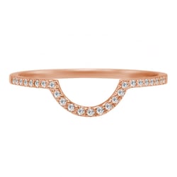 Geformter Trauring voller Diamante Tessie