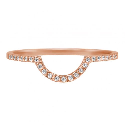 Geformter Trauring voller Diamante Tessie