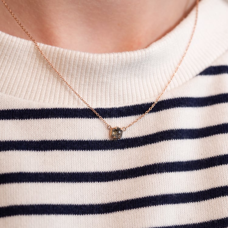 Kette mit einem Salt and Pepper Diamanten Mejia 104791