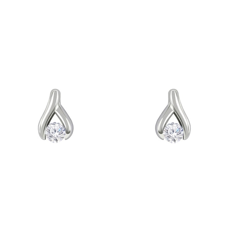 Zarte Ohrringe mit 0.22ct Diamanten Fox