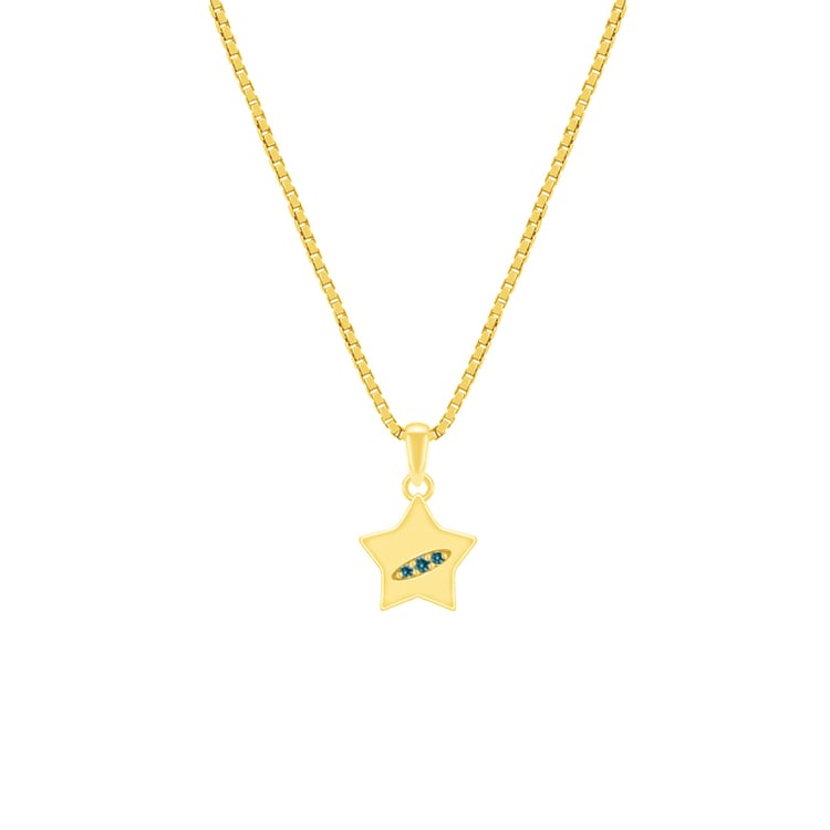 Silberanhänger in Sternenform mit blauen Diamanten Barnum