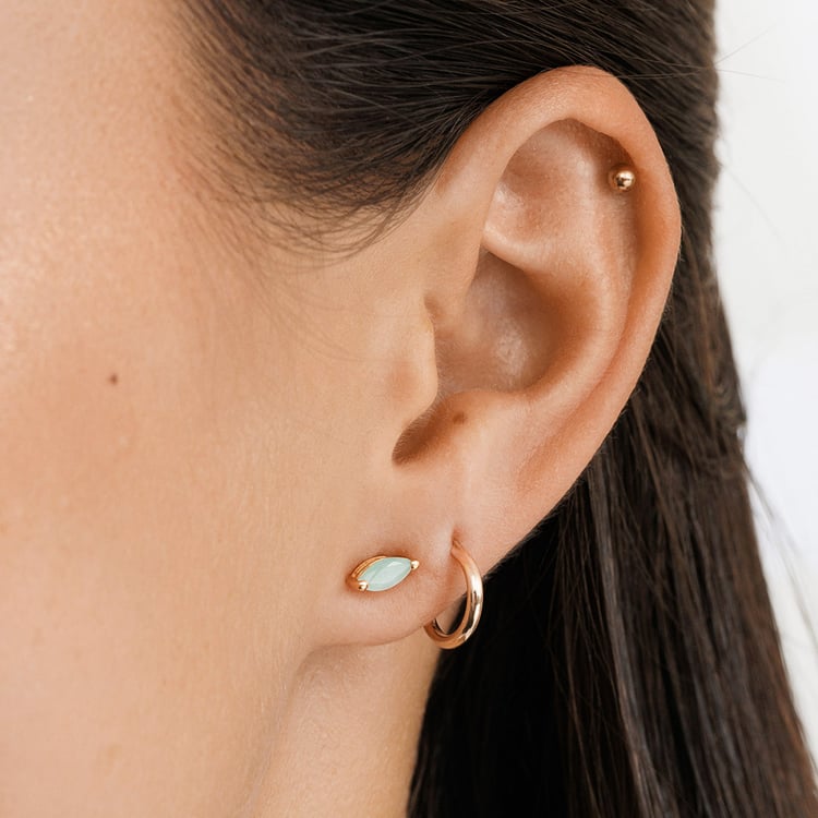 Minimalistische Ohrringe mit Smaragden 158419