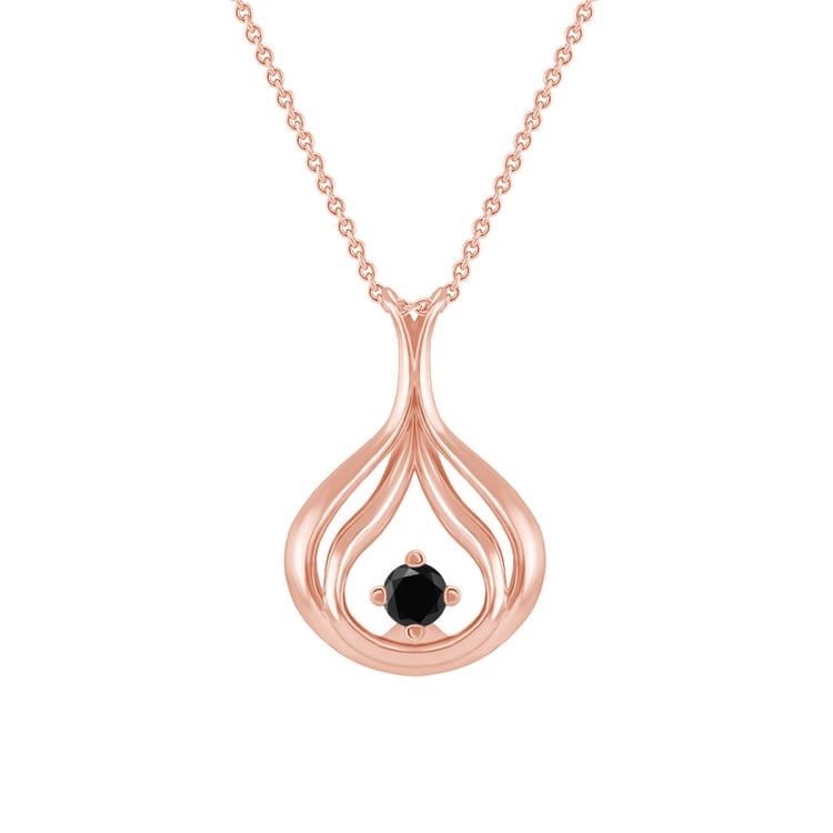 Elegante Goldkette mit schwarzem Diamant Tommie