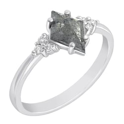 Unikater Ring mit Salt and Pepper Diamant Rogue