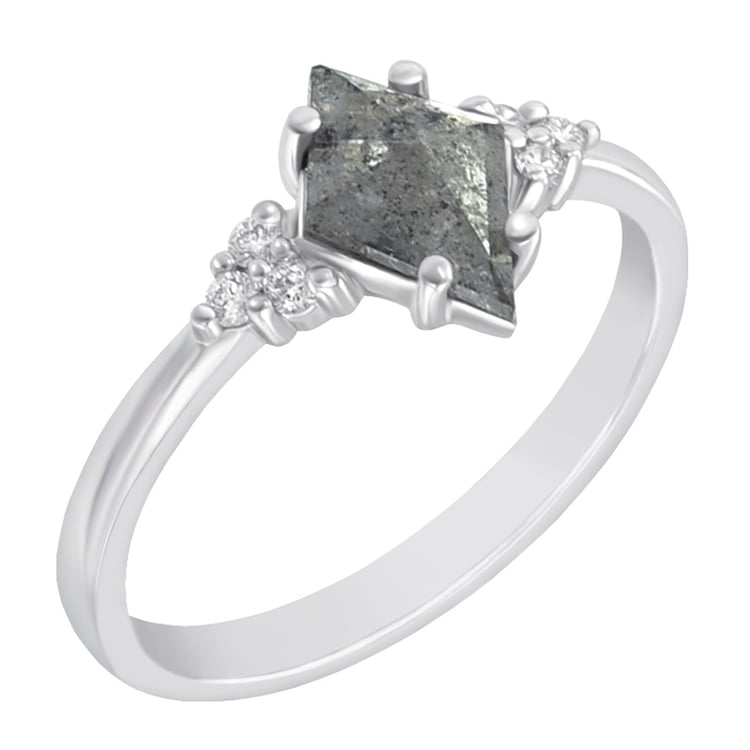 Unikater Ring mit Salt and Pepper Diamant Rogue