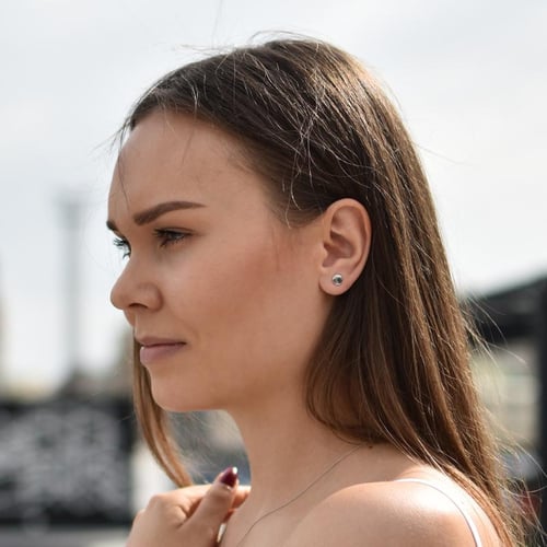 Goldene geometrische mix &amp; match Ohrringe Aine