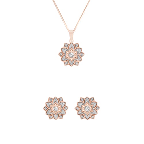 Schmuckset aus Gold mit Diamanten Vilette