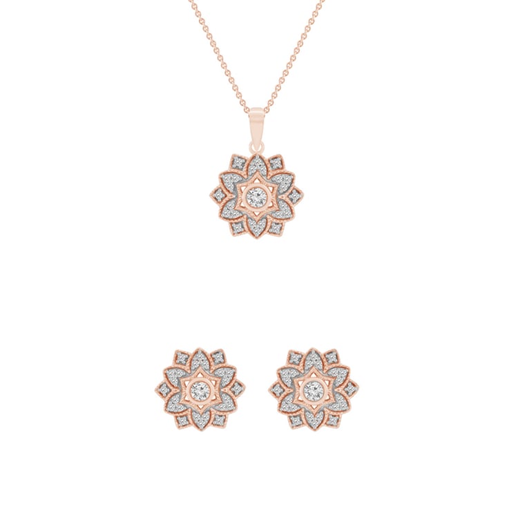 Schmuckset aus Roségold 48866