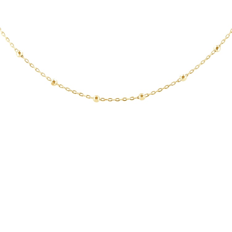 Halskette 45 cm lang mit Kugeln aus 585er Gold 137437