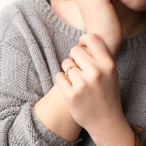 Verlobungsring mit Lab Grown Diamanten Sevati