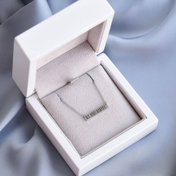 Goldene Kette mit Datum in römischen Zahlen Ihrer Wahl Marcus 78377