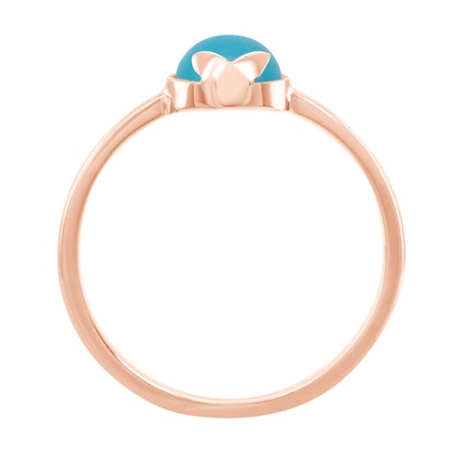 Goldener Ring mit Cabochon-Türkis Yana