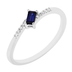 Ring mit Saphir und Diamanten Margareta