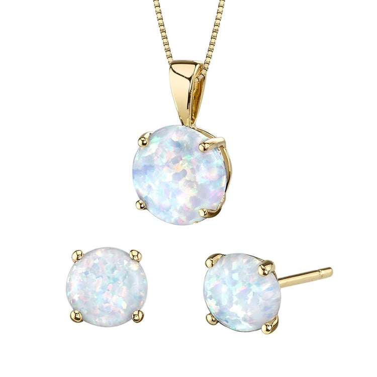 Goldene Kollektion mit weißen Opalen 26438