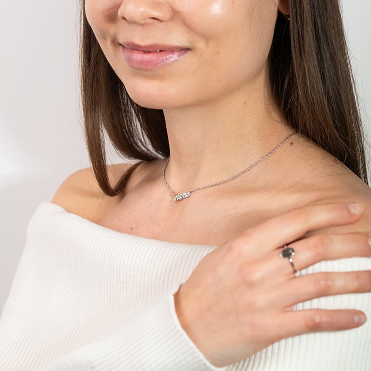 Halskette mit Text Mama 150614