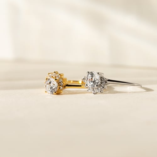 Halber Halo Ring mit Lab Grown Diamanten Sonnie