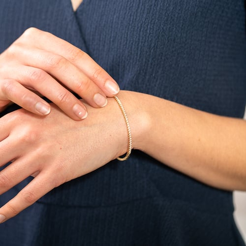 Goldenes Flexi Armband mit Lab Grown Diamanten Roberts