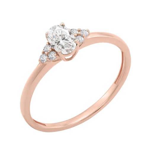 Verlobungsring mit Moissaniten und Lab Grown Diamanten Sheldo