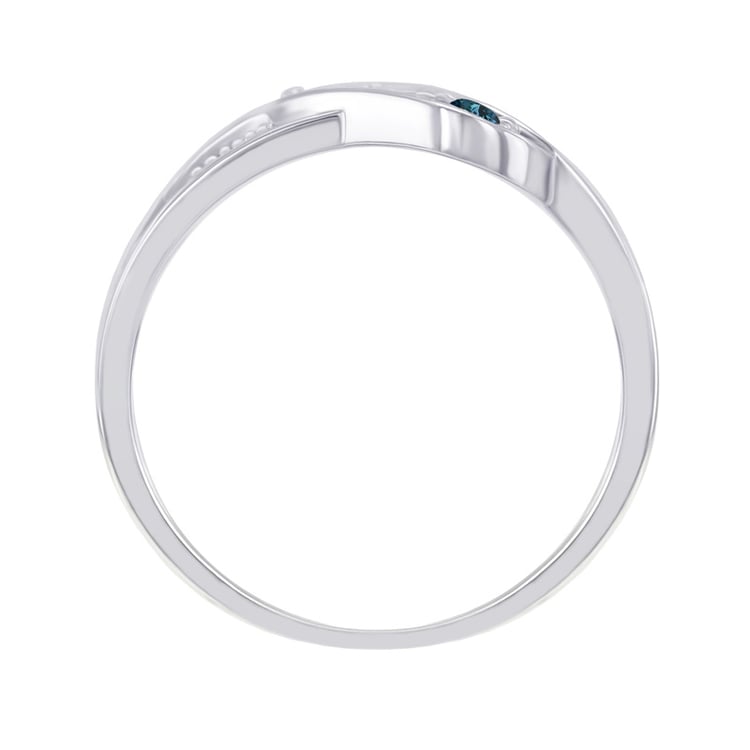 Ring mit blauen Diamanten 7114