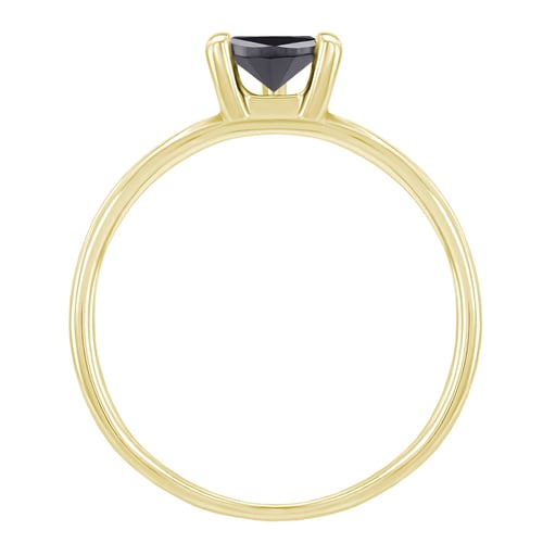 Ring mit schwarzem trillion Diamant Valla