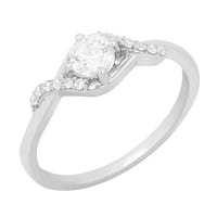 Verlobungsring mit seitlichen Diamanten Ophir