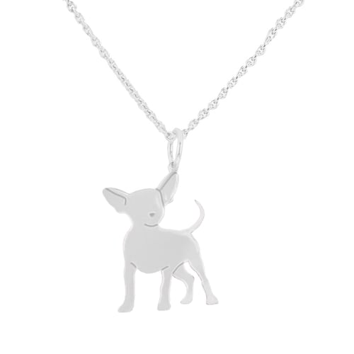 Anhänger in Form eines Hundes mit Gravur Chihuahua
