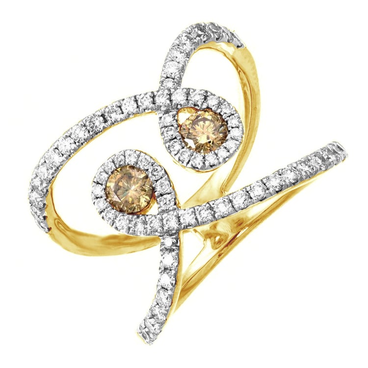 Goldener Diamantring 79136