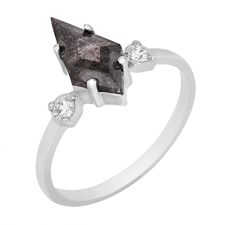 Ring mit Salt and Pepper Diamant in Kiteform Melitta 78782
