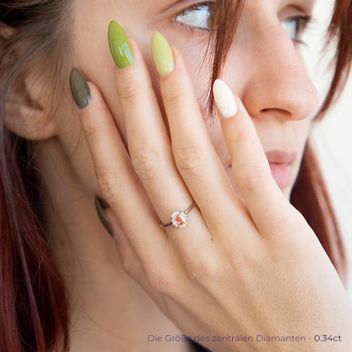 Verlobungsring mit einem zertifizierten fancy pink Lab Grown Diamanten Bayo
