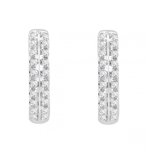Goldene Creolen mit Diamanten Minu