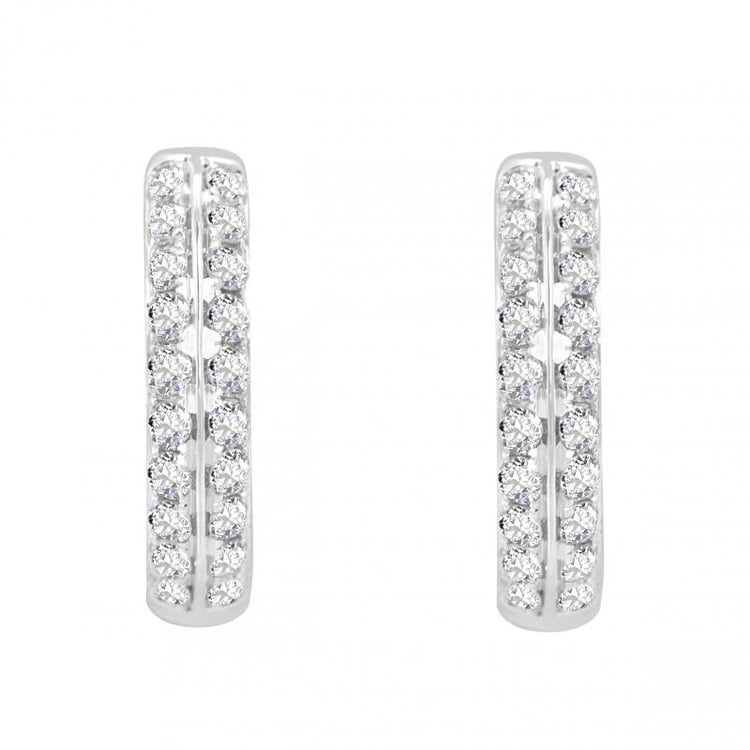 Goldene Creolen mit Diamanten Minu 27491