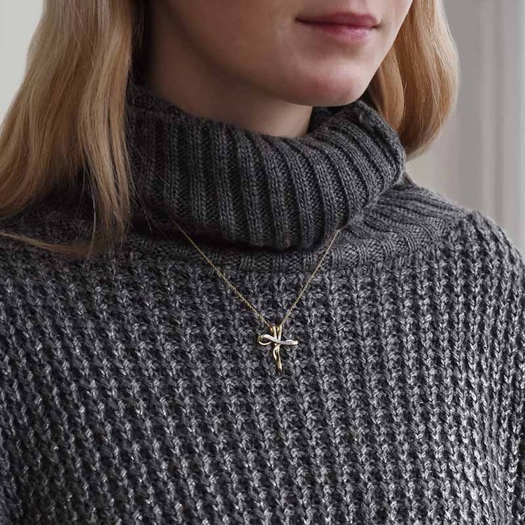 Goldenes Kreuz mit Diamanten Loriana 93877