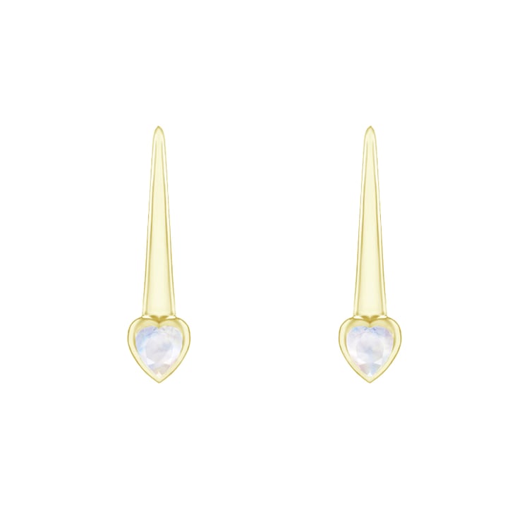 Hängeohrringe mit Mondstein in Herzform Levy 144777