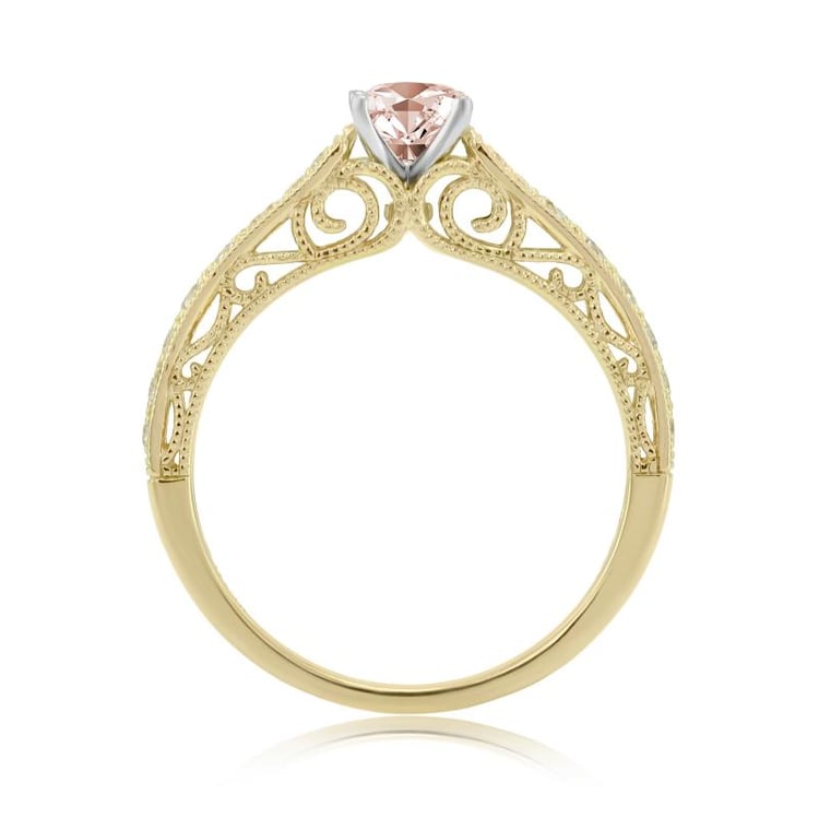 Verlobungsring im Vintage-Stil mit Morganit und Diamanten Keran 27641