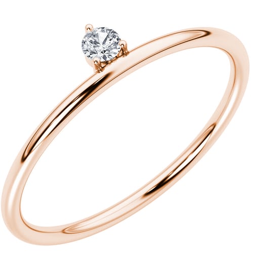 Minimalistischer Ring mit Diamant Lyric