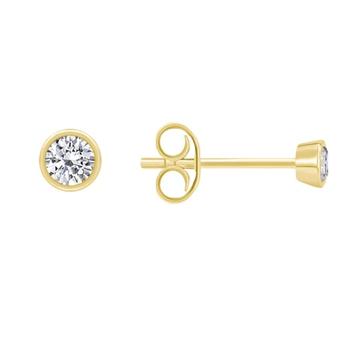 Goldene Ohrringe mit 0.16ct Diamanten Jehan