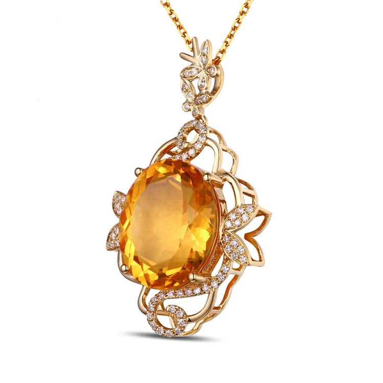 Citrin Anhänger 7662