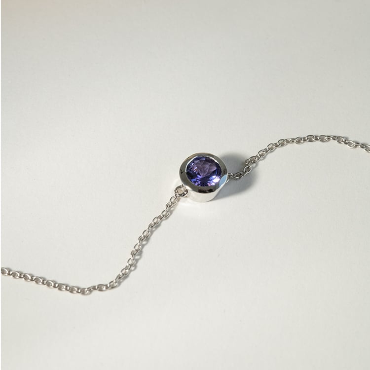 Silbernes Armband mit Tansanit Arleth 120521