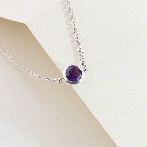 Silbernes Armband mit Amethyst Arleth