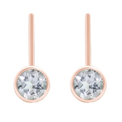 Goldohrringe mit weißen Topasen Vega