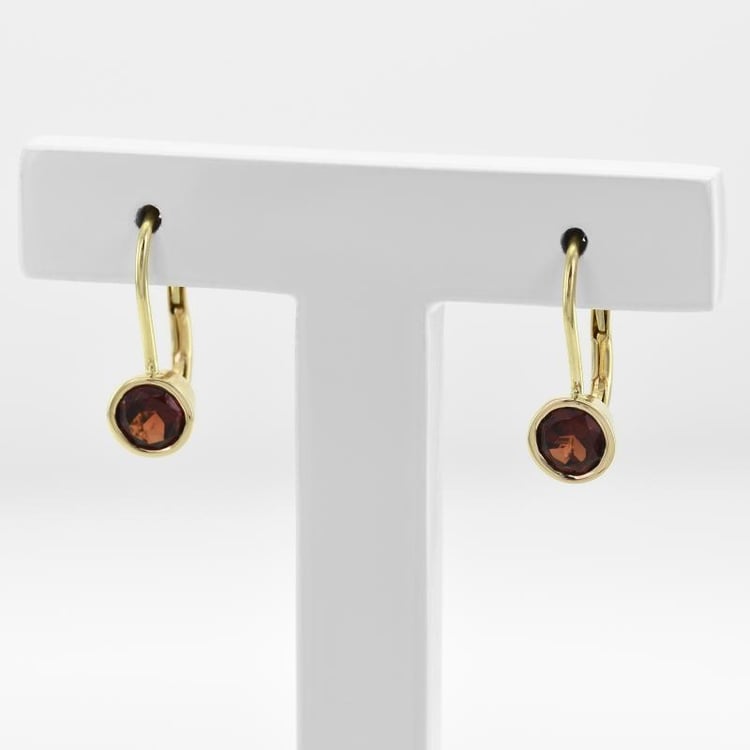 Ohrhänger aus Gold 585 mit runden Granaten Vega 50076