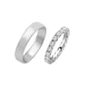 Trauringe aus Platin mit Eternity Ring und Court Ring Sykes