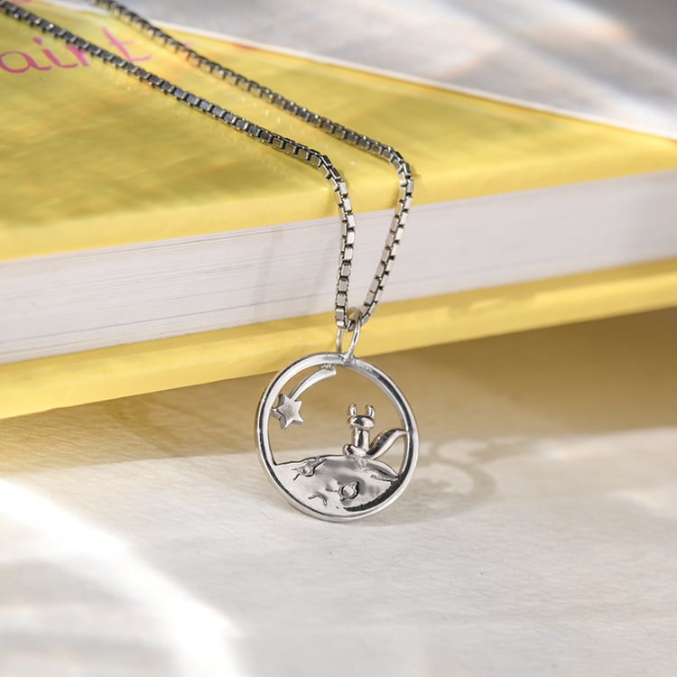 Silberner Geschnitzter Anhänger mit Fuchs Kleiner Prinz 141914