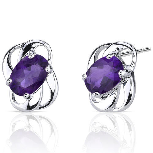 Silberohrringe mit Amethysten Hinda