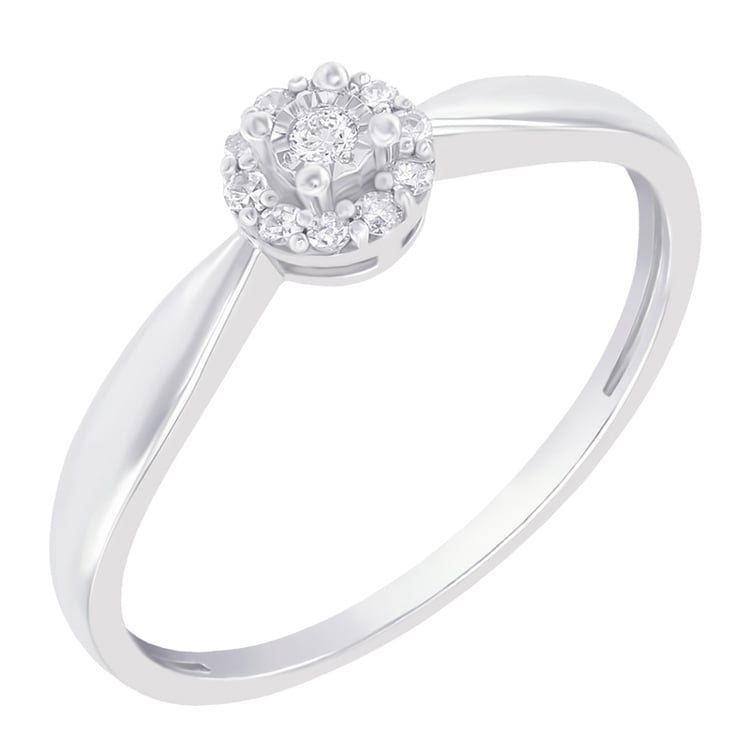 Goldener Verlobungsring voller Diamanten Arline