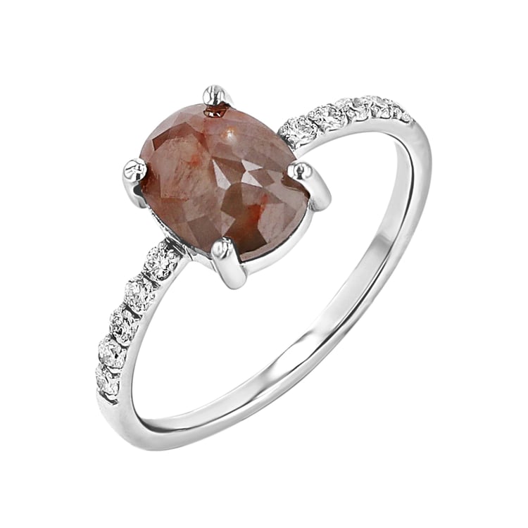 Goldener Ring mit einem unikatem Salt and Pepper Diamanten Liberia