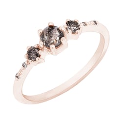 Verlobungsring mit Salt and Pepper Diamanten Willa