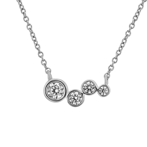 Moderne Goldene Halskette mit Diamanten Viola