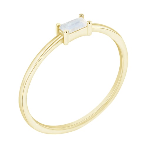 Ring mit Mondstein in Baguette-Form Koos