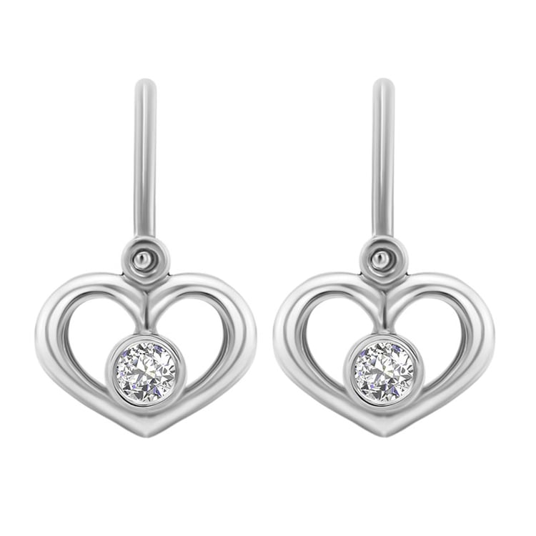 Goldene Ohrringe für Kinder in Herzform Ariel